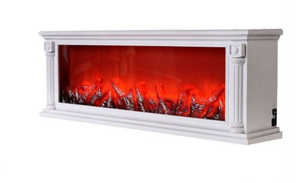 Декоративна LED камина с ефект на истински пламък, 102x30x15см
