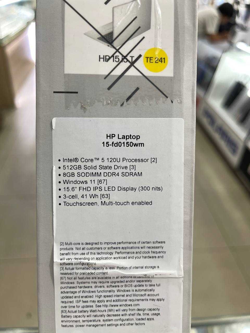 HP15-fd0150wm Intel Core 5-14gen/8gb/512gb/15.6'' touch sensor