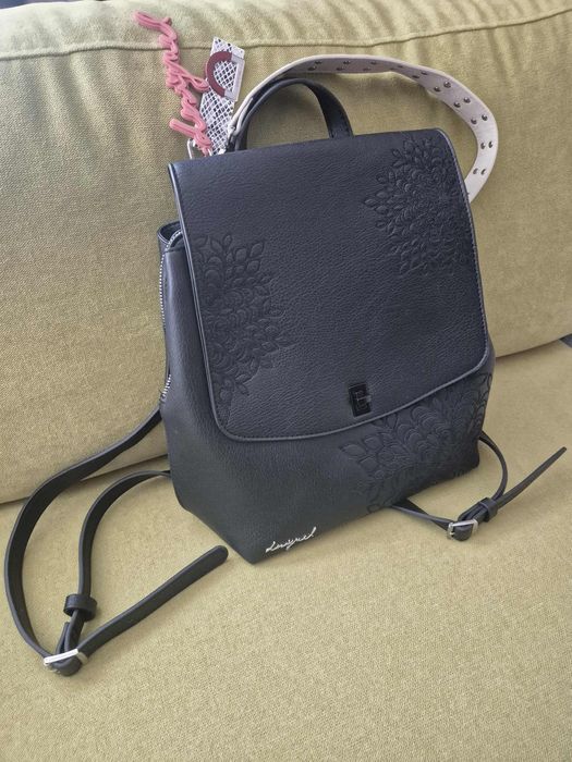 Desigual флорална раница от еко кожа