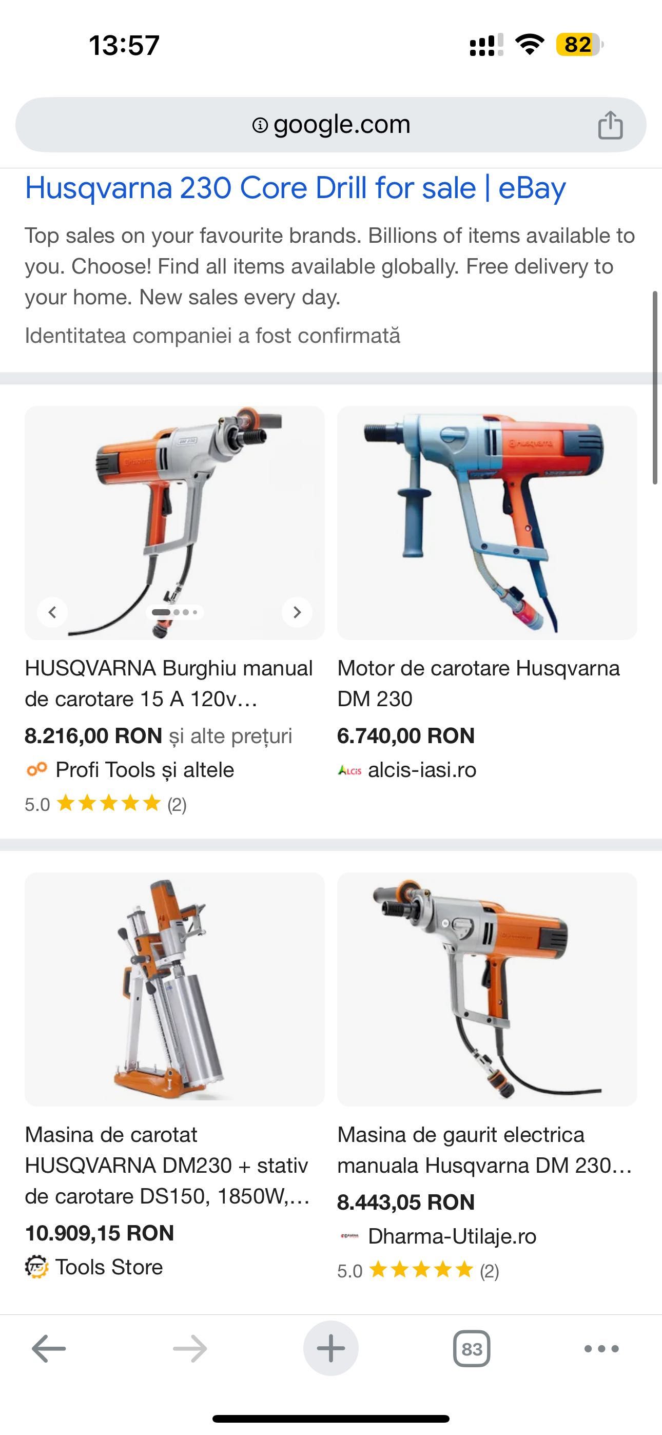 Masina de carotat  DM230 stare ireprosabila
