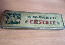 Penar de colectie vintage old A.W. Faber Castell cu penite si toc 1905