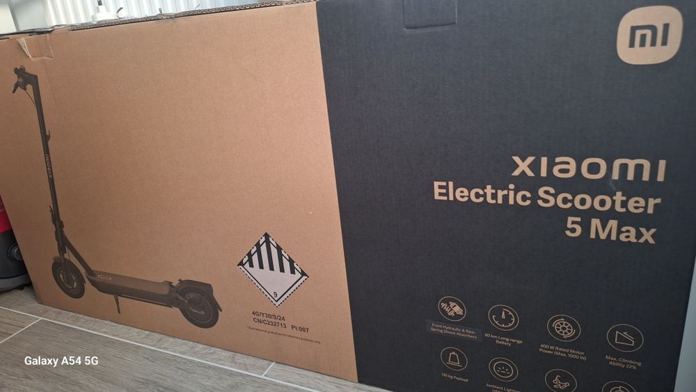 Trotineta electrica XIAOMI Scooter 5 Max, 10 inch, pliabila, gri