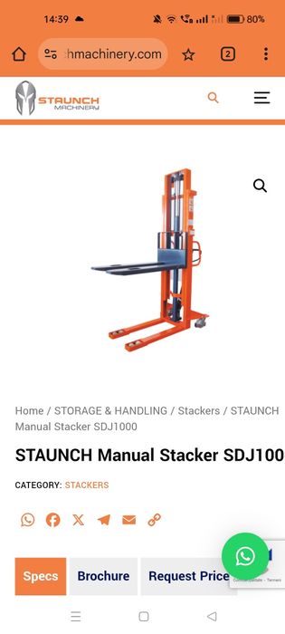 Stivuitor, Transpalet manual STACKET 1000kg