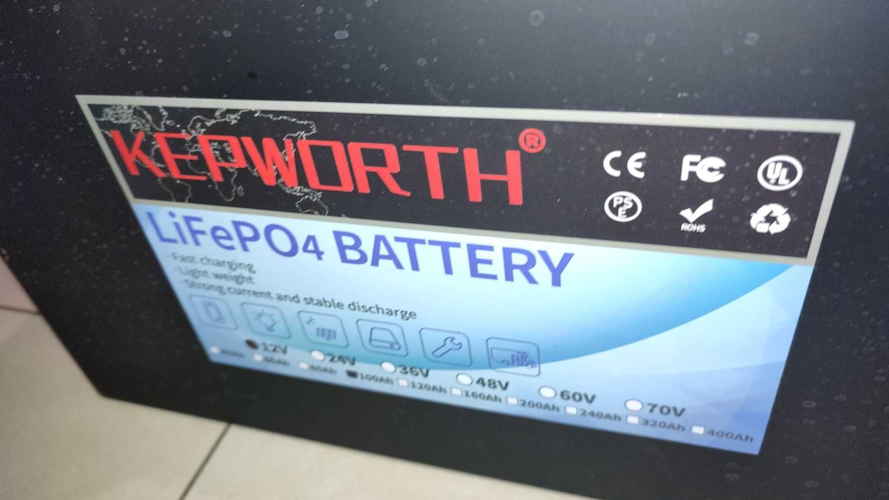 Продавам LiFePO4 12V 100Ah литиево,желязо,фосфатна батерия Vevor 620лв