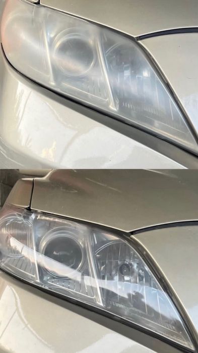 Химическая полировка фар на авто