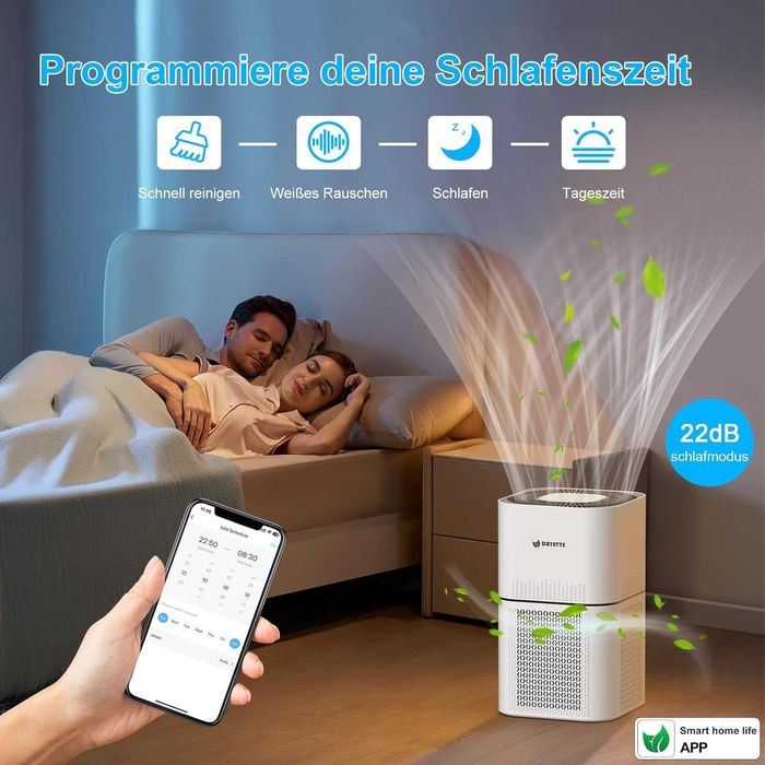 Пречиствател на въздух DAYETTE Air Purifier 120 m²,Гаранция