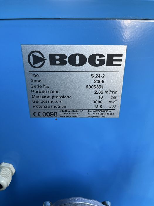 Винтов компресор Boge S 24-2 18.5Kw 2700lt/min