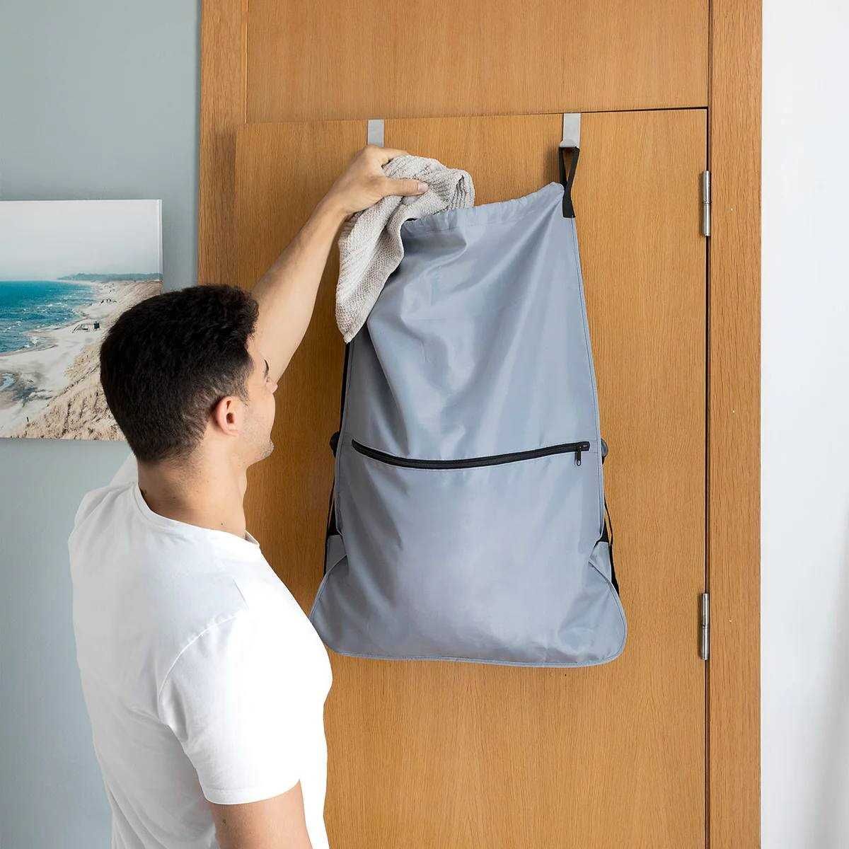 Sac de rufe in forma de rucsac, 2 carlige si 2 curele reglabile 75x50