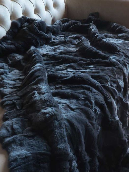 Patura blana naturala REX Chinchilla 230 cm x 150 cm
