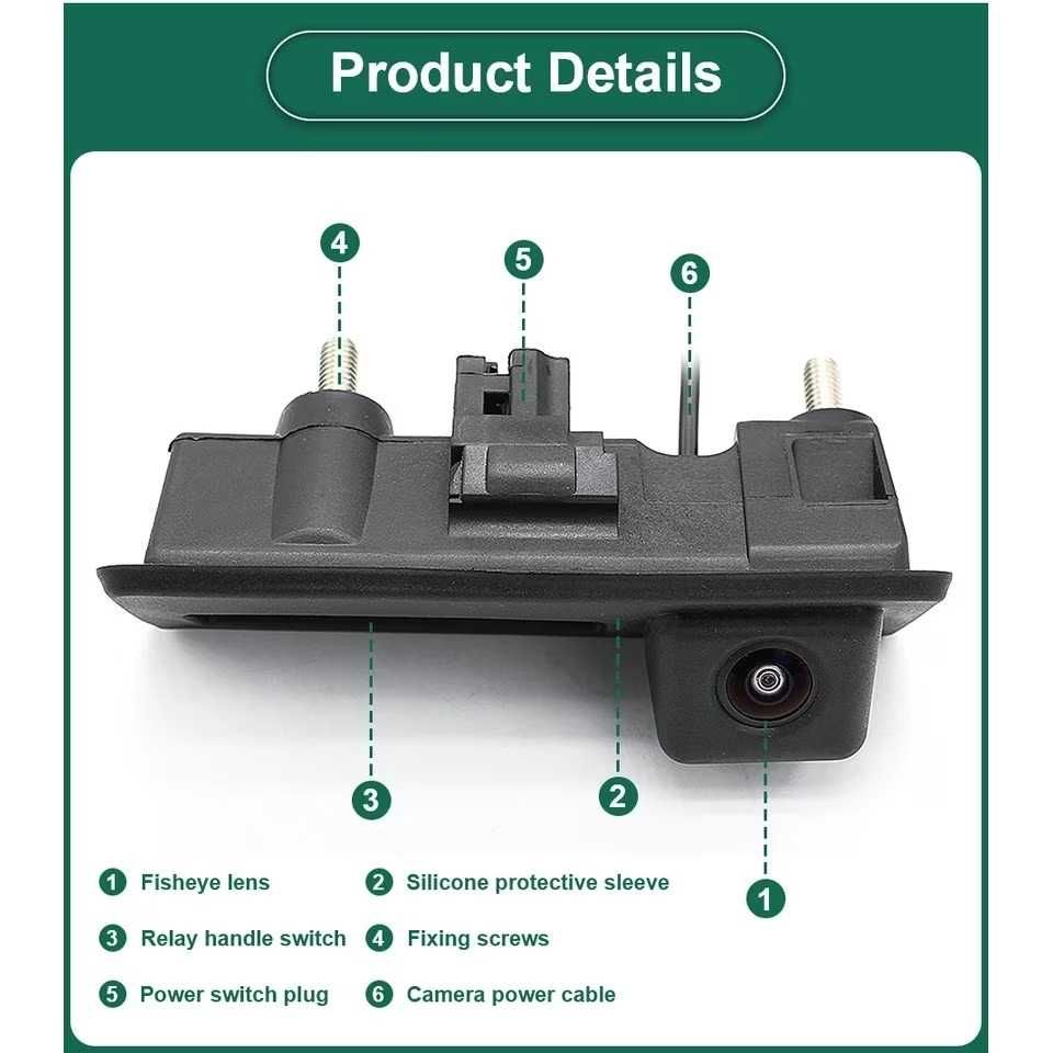 Camera marsarier VW Passat Jetta Skoda Audi dedicata maner portbagaj