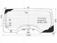 Стекло заднее с обогревом MITSUBISHI PAJERO 3/5D 06- Mitsubishi Pajero