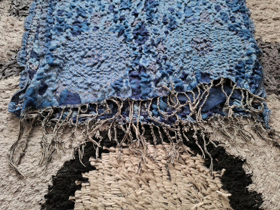 Eșarfă grosuță albastră