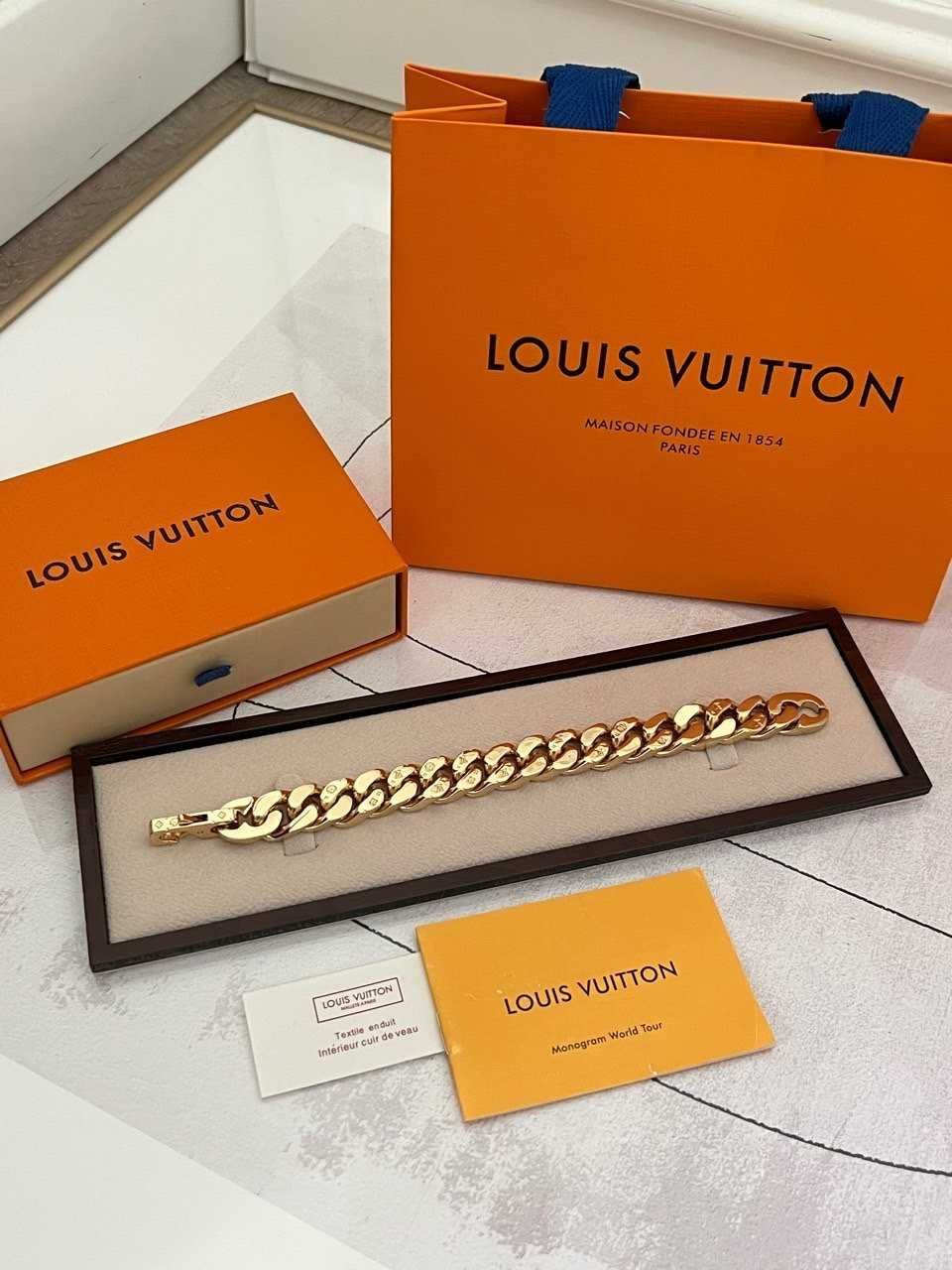 Bratara Louis Vuitton Chain Link Gold | Toate accesoriile incluse