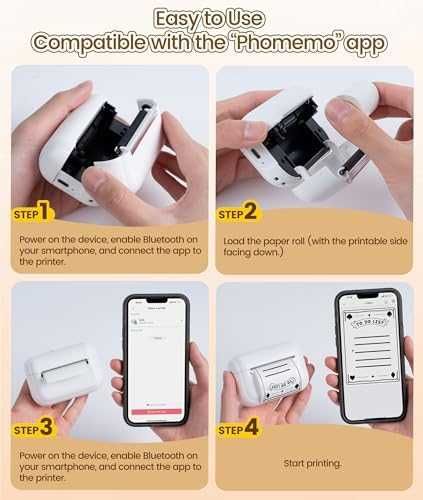 Нов Преносим стикер принтер Q02E с Bluetooth и хартия за телефон печат