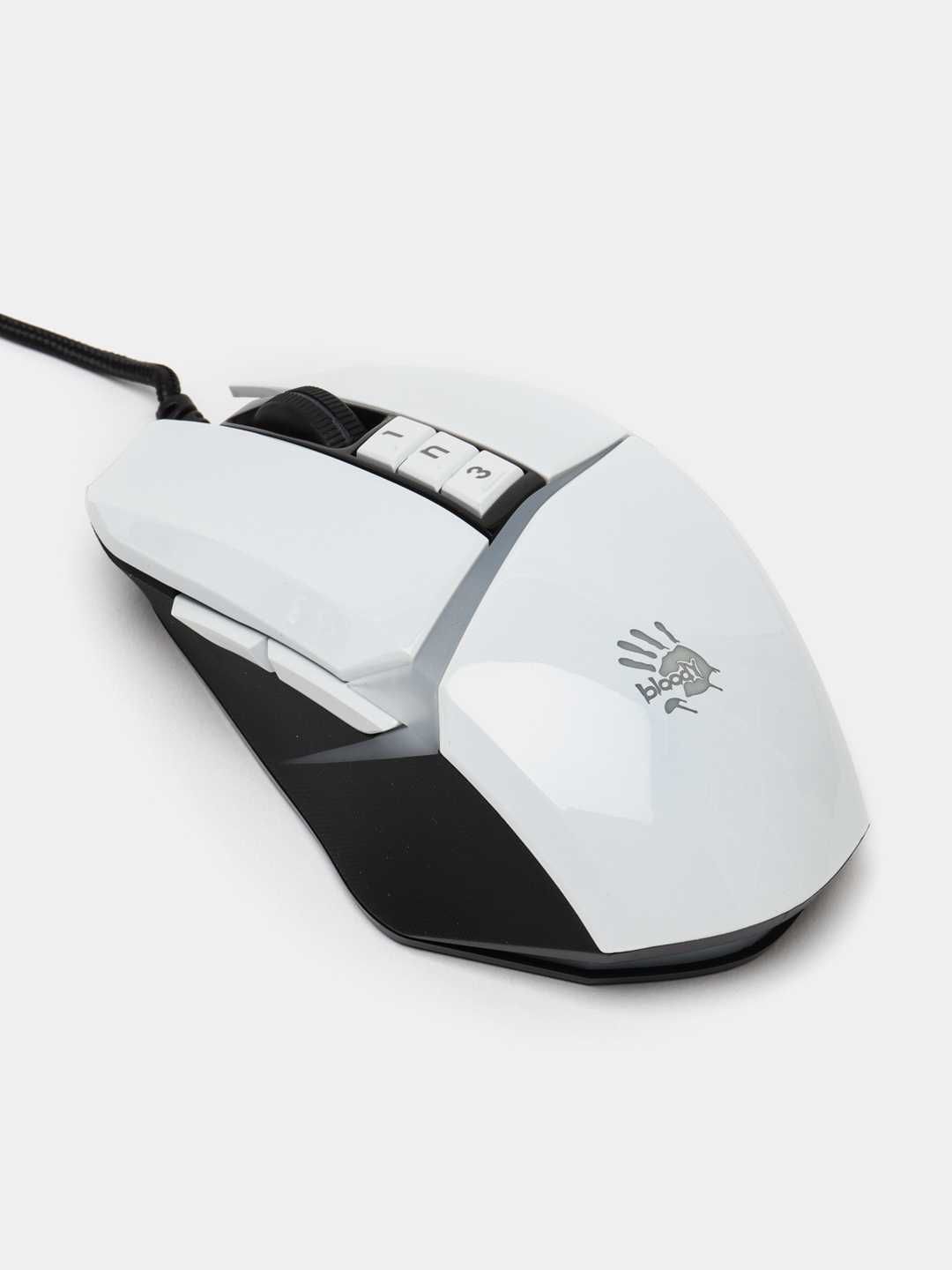 Проводная игровая мышь Bloody W60MAX PANDA WHITE RGB Gaminig Mouse