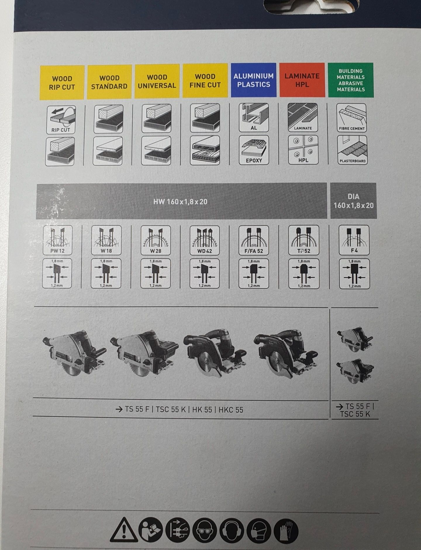 Panza Festool pt TS 55 TSC 55 HKC 55  160x1.8x20 WD42 ferastrau fieras