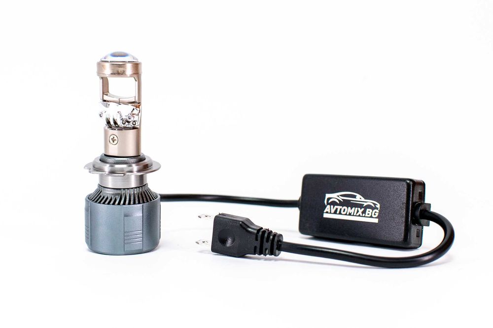 LED Крушки H7 с лупи,12-24v canbus  1 ГОДИНА ГАРАНЦИЯ