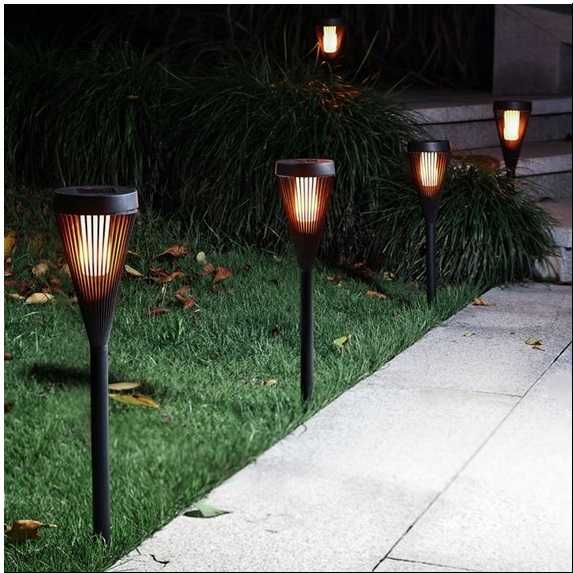Декоративна лампа за градина, LED фенер- факла, 35,5см