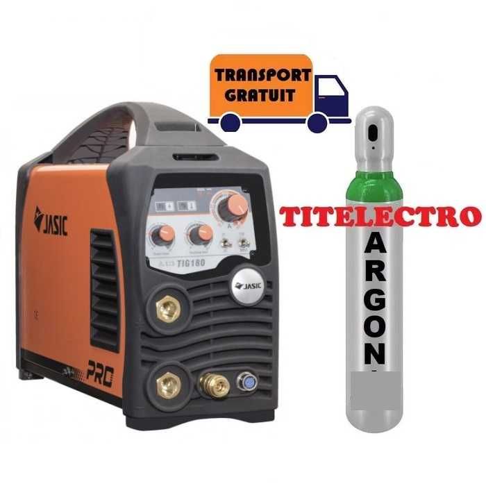 Aparat sudura inox fier TIG 180 JASIC + Butelie argon 8 litri plina