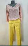 Pantaloni galbeni de dama, eleganti / casual, marimea S, camasa cadou