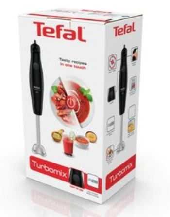 Mixer vertical Turbomix Tefal HB121838, Negru, Sigilat!
