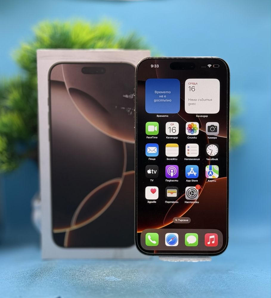 ГАРАНЦИОНЕН!!! Apple iPhone 16 Pro Max, 256GB, 5G, Desert Titanium