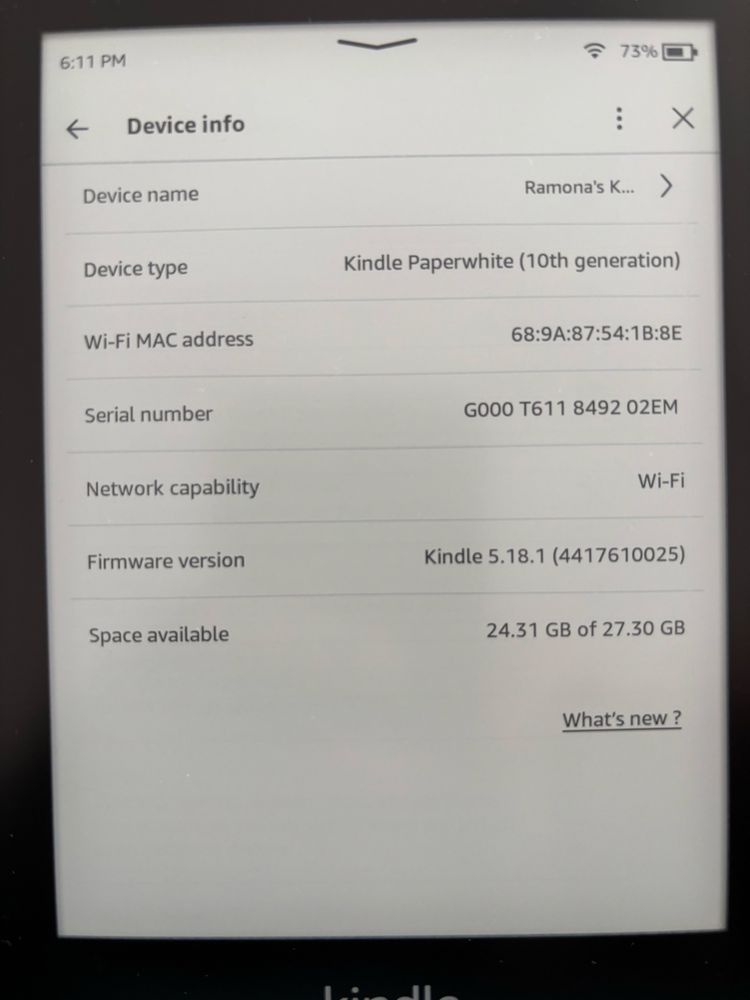 Kindle Paperwhite 10 generation