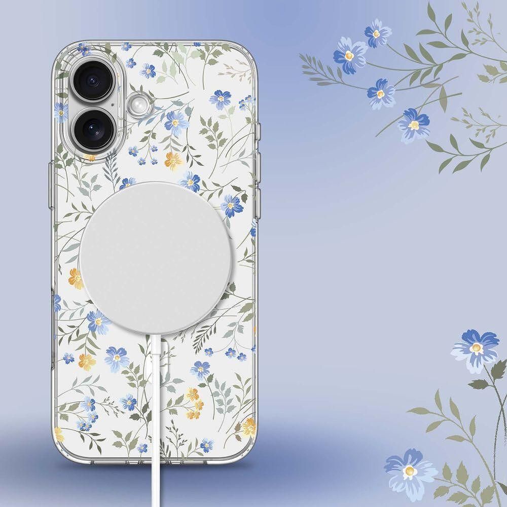 Tech-protect flexair magsafe калъф за iphone 16e - spring flowers