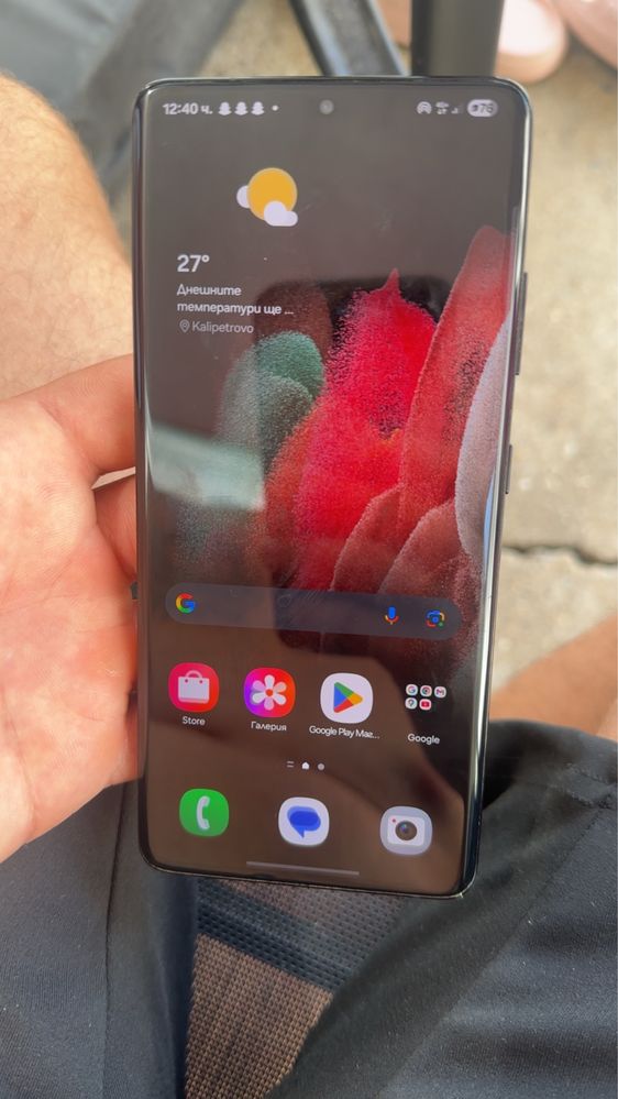Samsung Galaxy S21 ULTRA с оригинален калъф
