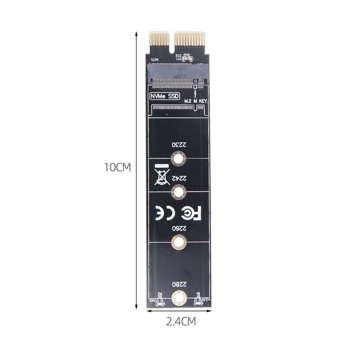 Adaptor PCI Express X1 la M.2 NVME M Key SSD 2230 2242 2260 2280