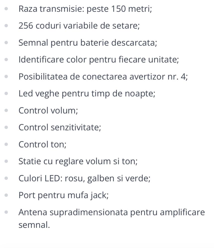 Set Avertizoare EnergoTeam E-Sential Radio 3+1