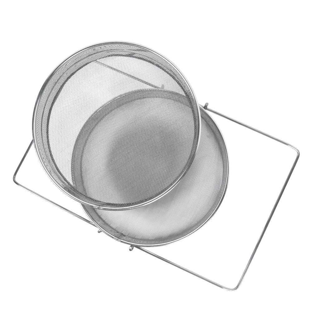 Sita dubla din inox pentru filtrarea mierii