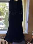Rochie damă catifea midnight blue XL