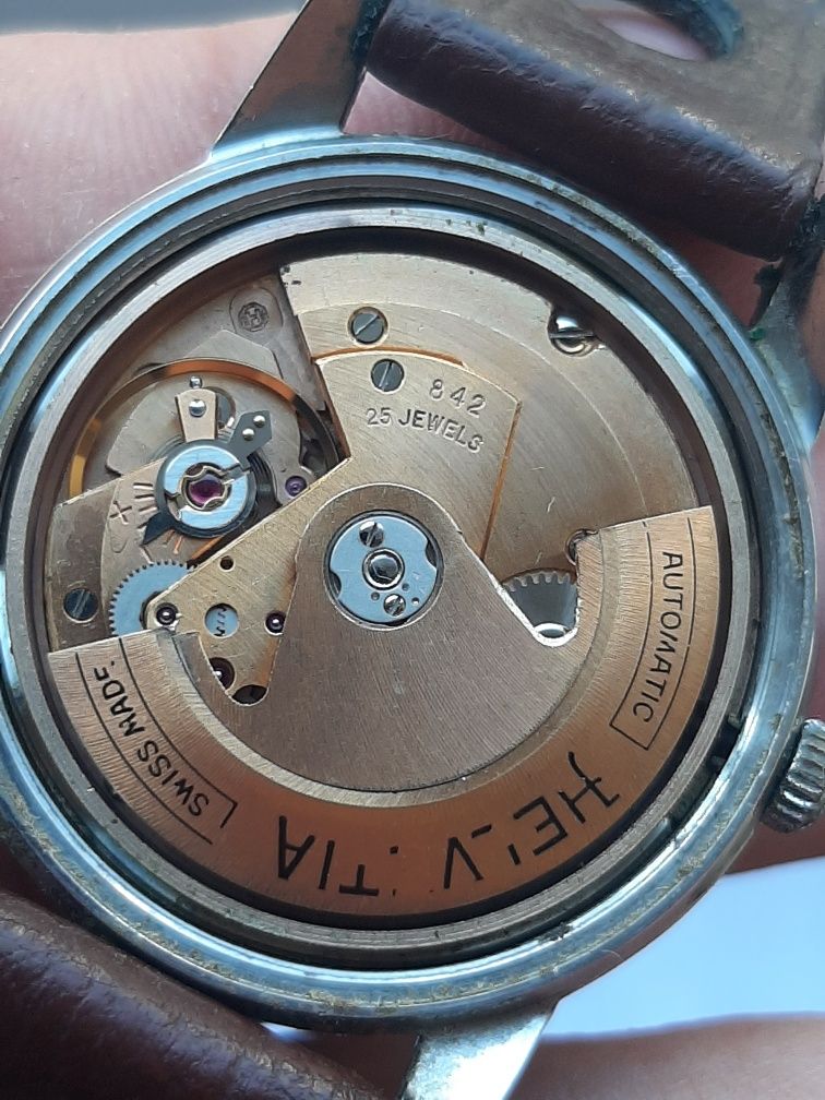 Ceas vintage Helvetia kalendomat 25 rubine automatic