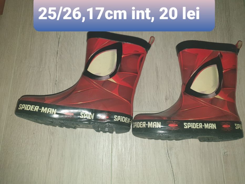 Cizme de ploaie , 25-26, spiderman
