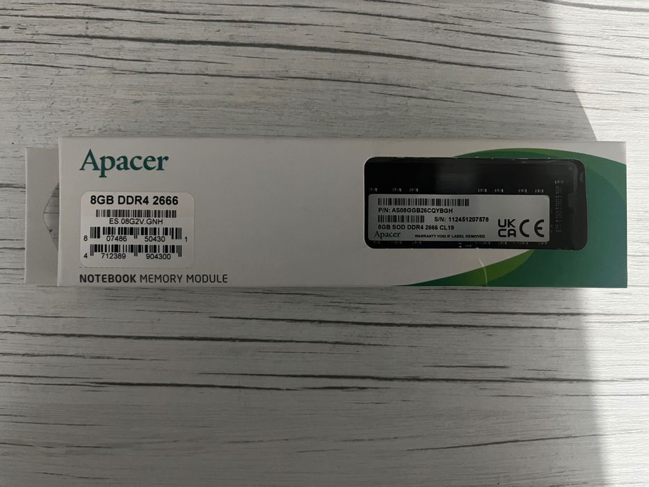 Оперативная память Apacer 8 ГБ DDR4 2666 MHz SO-DIMM (для ноутбуков)