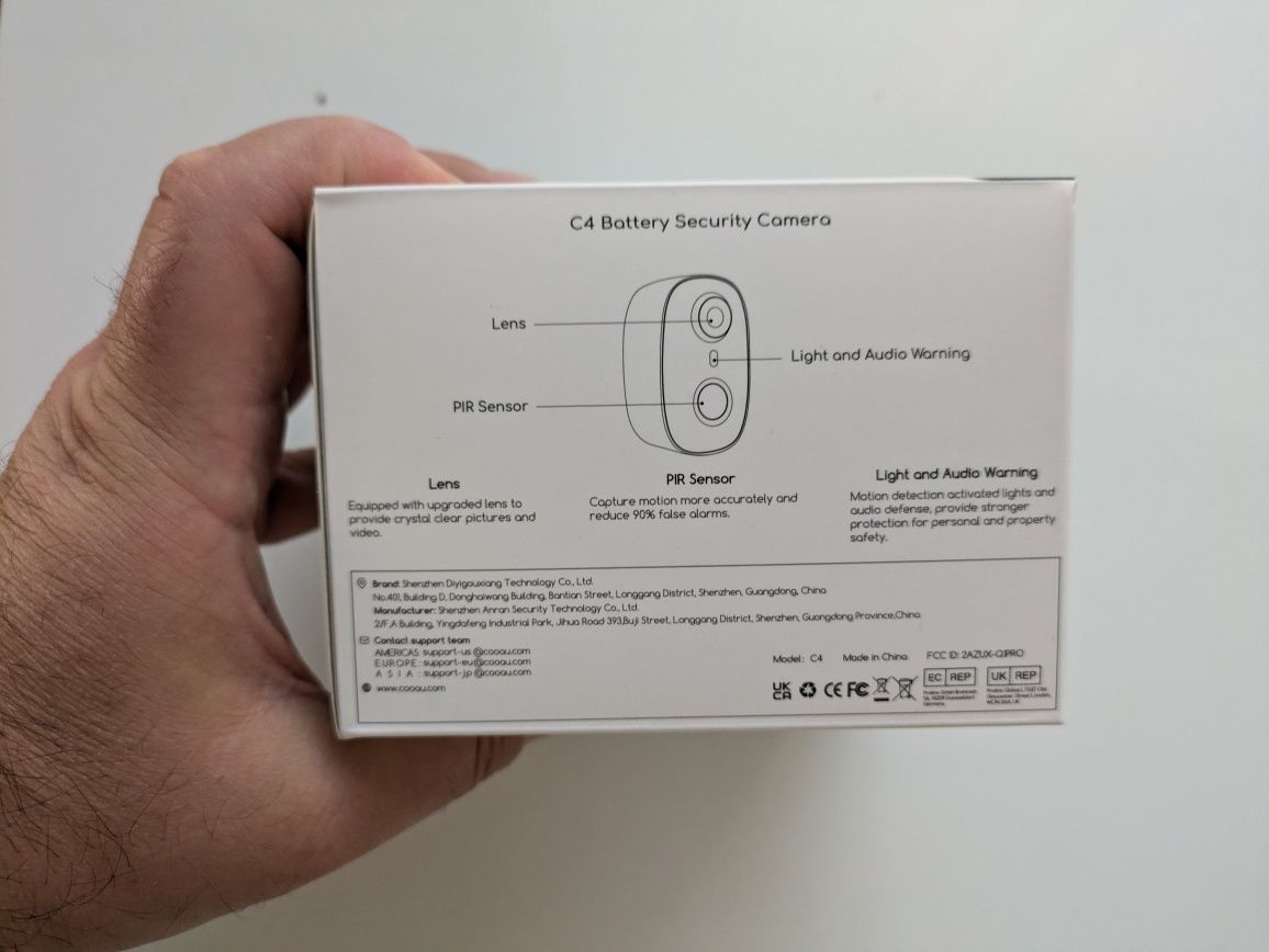 Безжична Камера за видеонаблюдение COOAU 2K Wifi