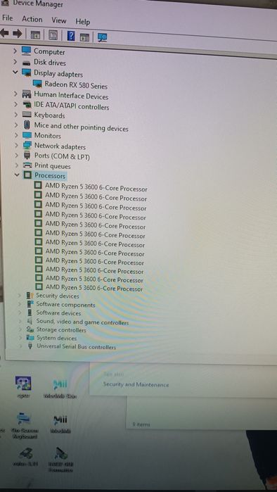 Unitate Gaming Procesor AMD Ryzen 5 3600 12core 4ghz 16gb ddr4 RX580 8