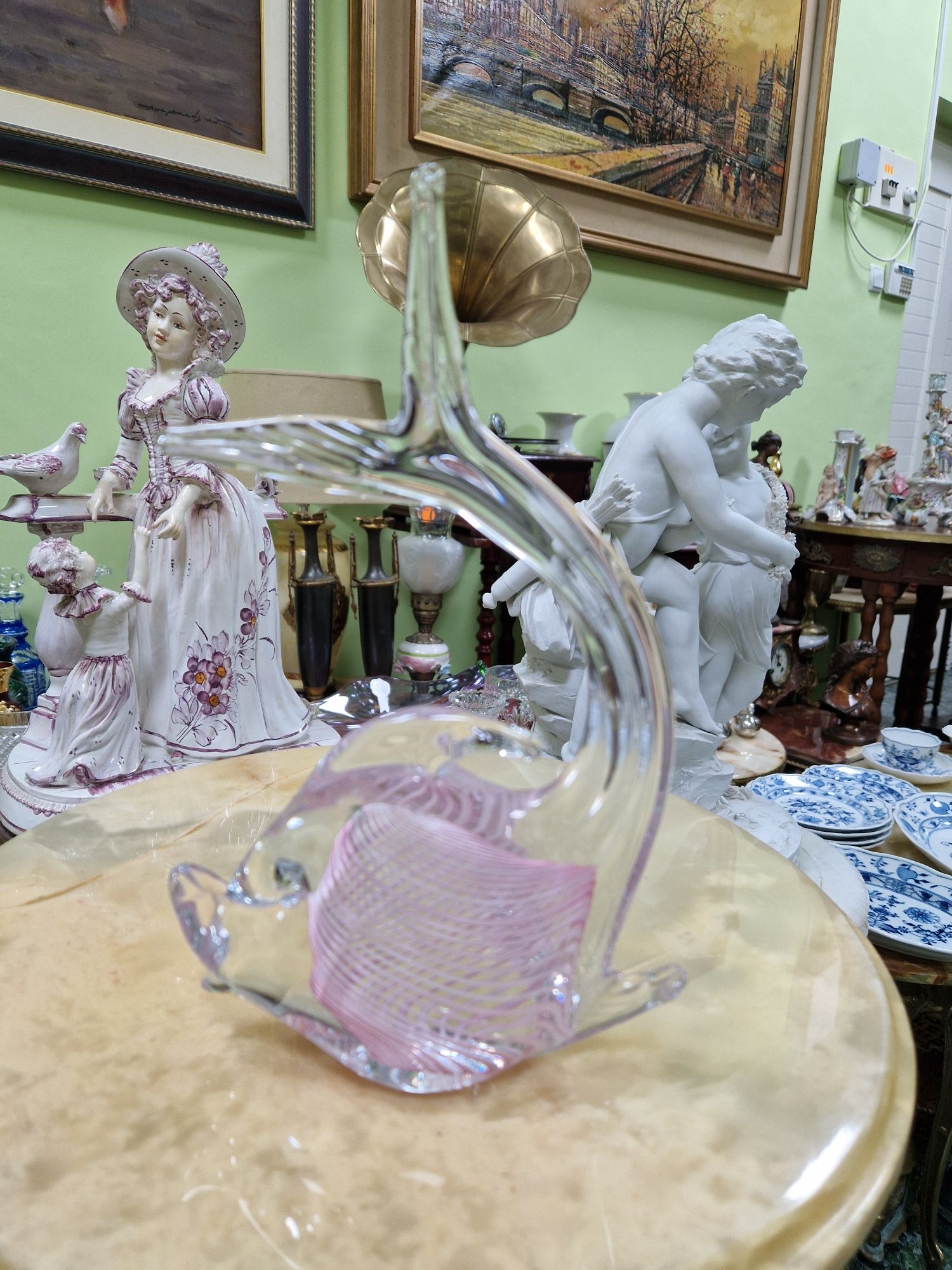 Превъзходна антикварна колекционерска риба Murano