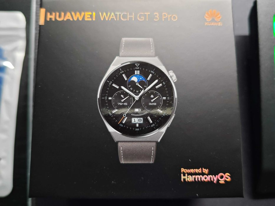 HUAWEI WATCH GT 3 Pro 46mm carcasă Titan, curea piele gri noua