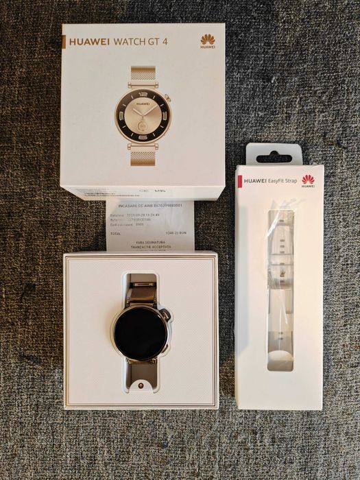 HUAWEI WATCH GT 4 41mm Light Gold, Curea Gold Milanese