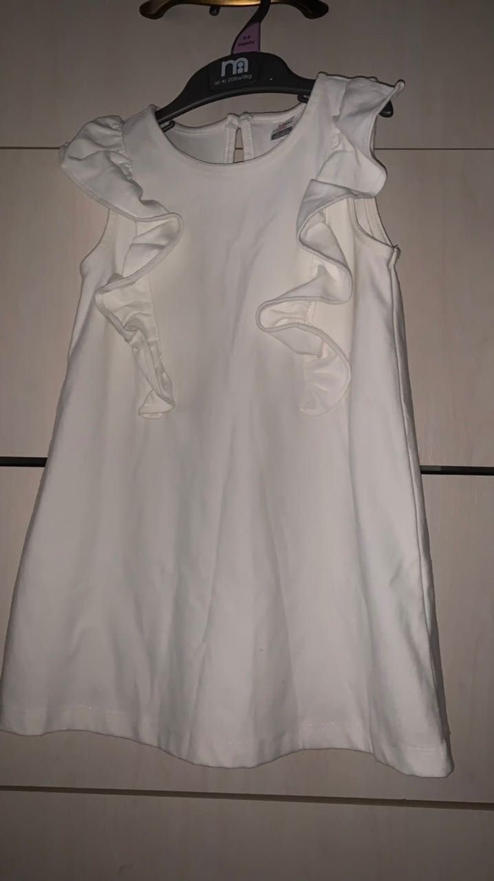 Полуджинсовое Белое Платье 4-5 лет