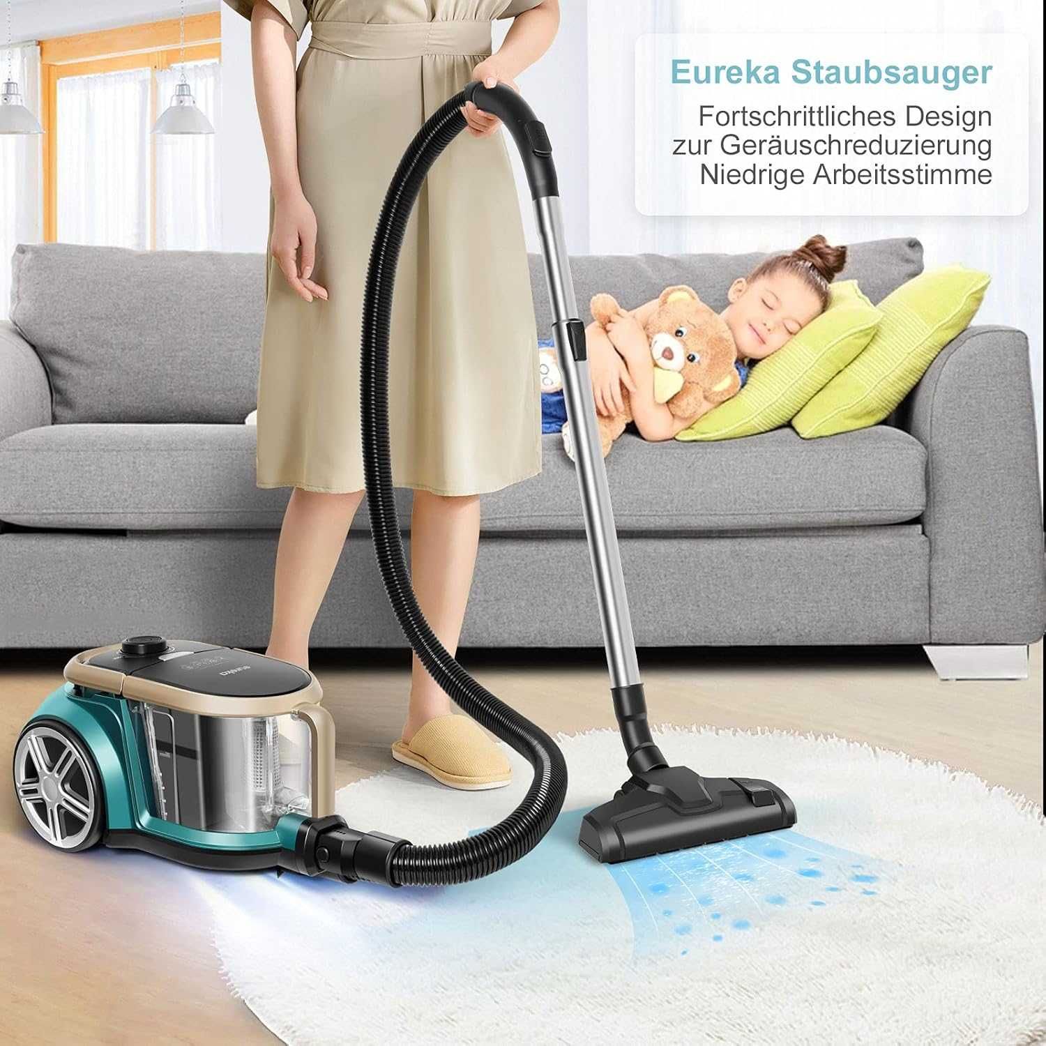 Прахосмукачка без торба Eureka Apollo V18C01A 800W, 2L