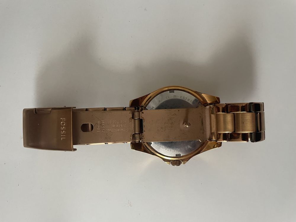 Оригинален дамски часовник Fossil ES2811 – розово злато, хронограф