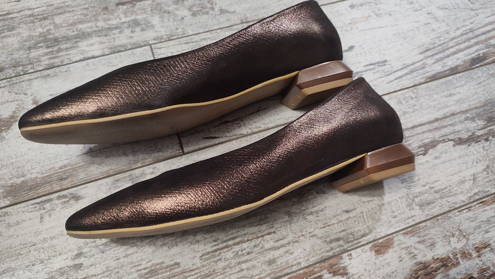 Елегантни обувки кафяви/бронзови
