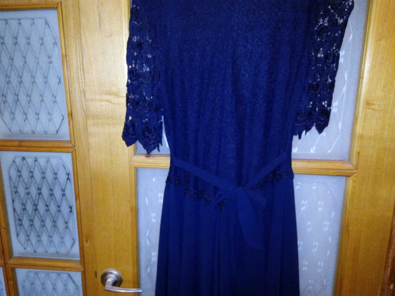 вечернее платье.Цвет тёмно-синий