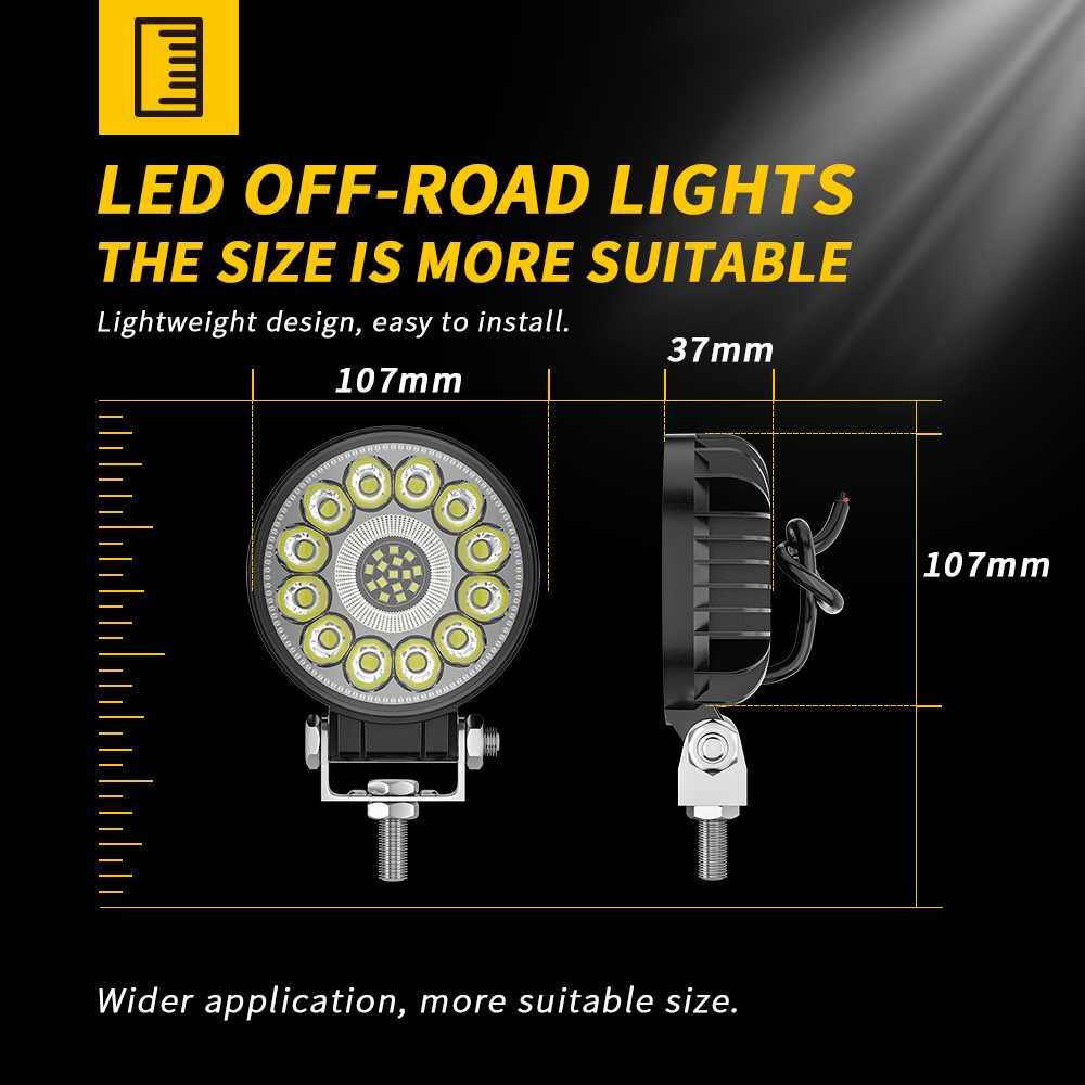 LED работна лампа 12V-24V бяла светлина Джип АТВ Коли