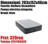 Saltea Pat Gonflabila Intex 2 Pers Cort Oaspeti Dormit  203x152x46cm