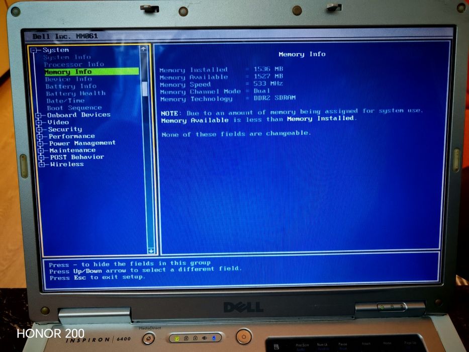 Laptop dell insipron 6400 retro