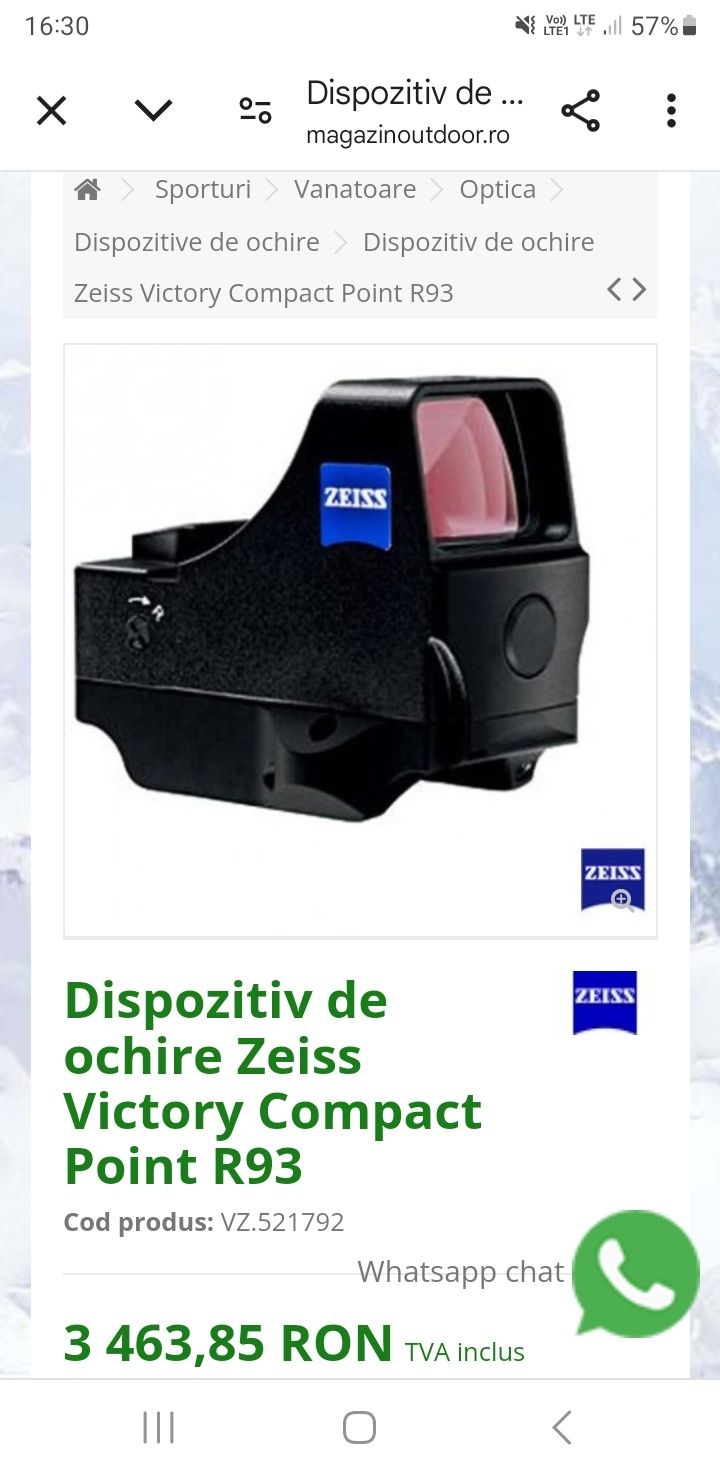 Red dot Zeiss Compact Point pentru Blaser